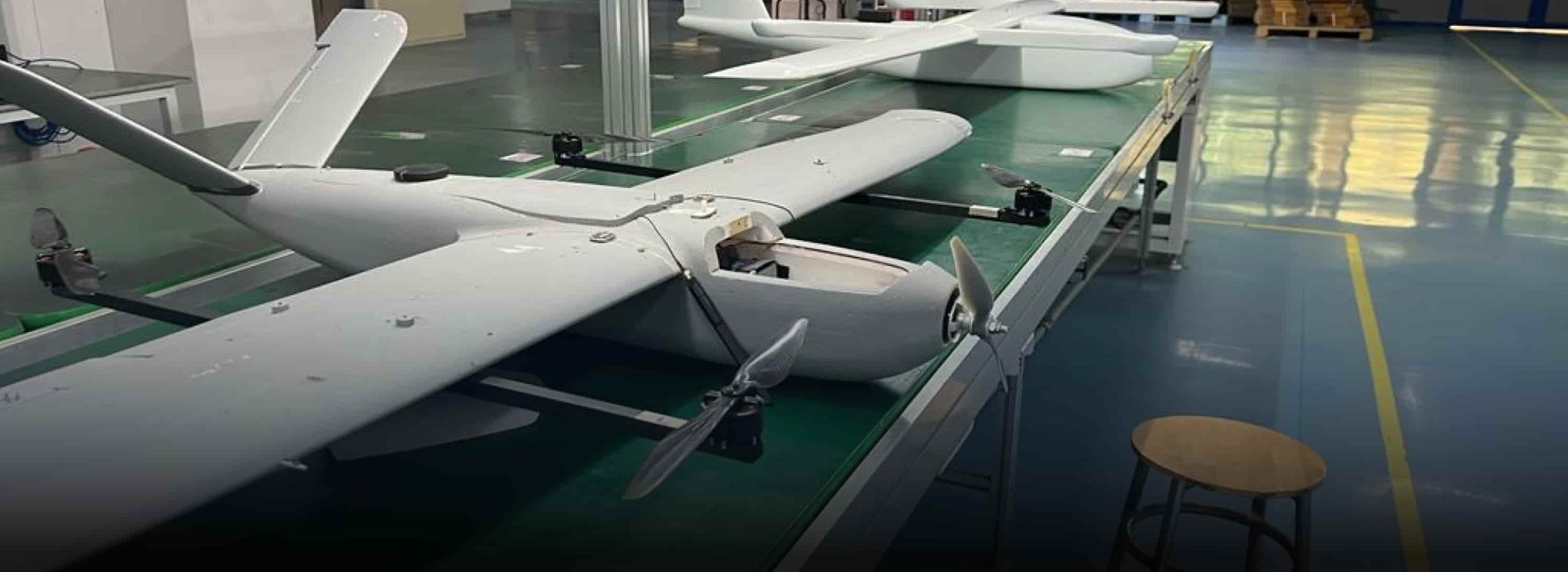 eqviv vtol drone in the manufacturing unit